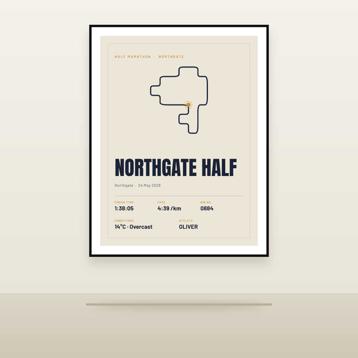 Northgate Half poster, framed and displayed on a wall