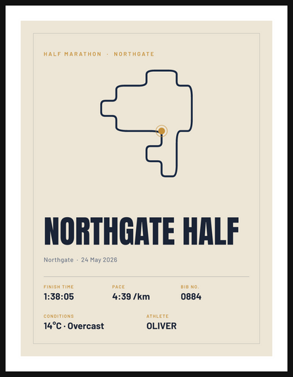 Northgate Half poster, framed