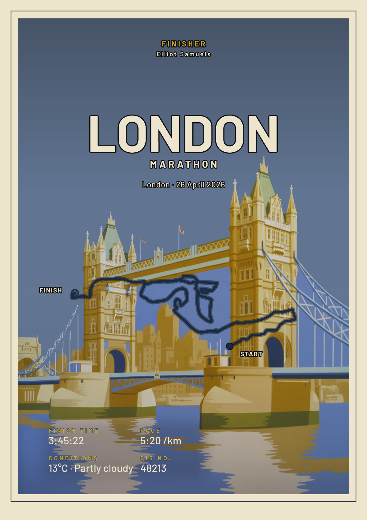 London Marathon poster