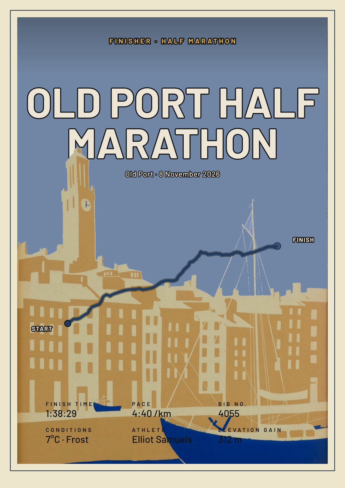 Old Port Half Marathon poster