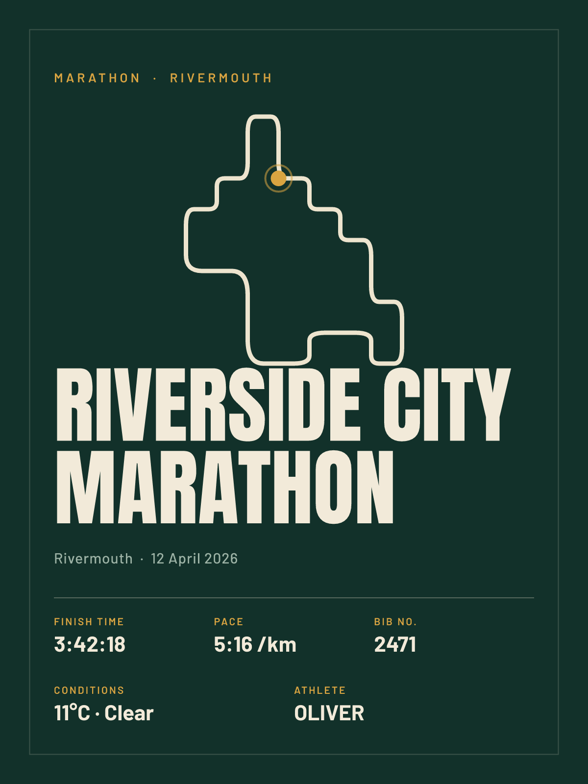 Riverside City Marathon poster