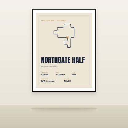 Northgate Half poster, framed and hung in a room [PLACEHOLDER scene]